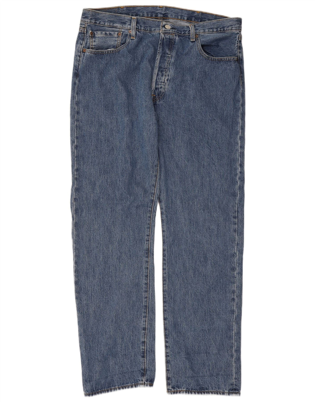 Levi's Masculino 501 Straight Jeans W38 L32 Azul Algodão