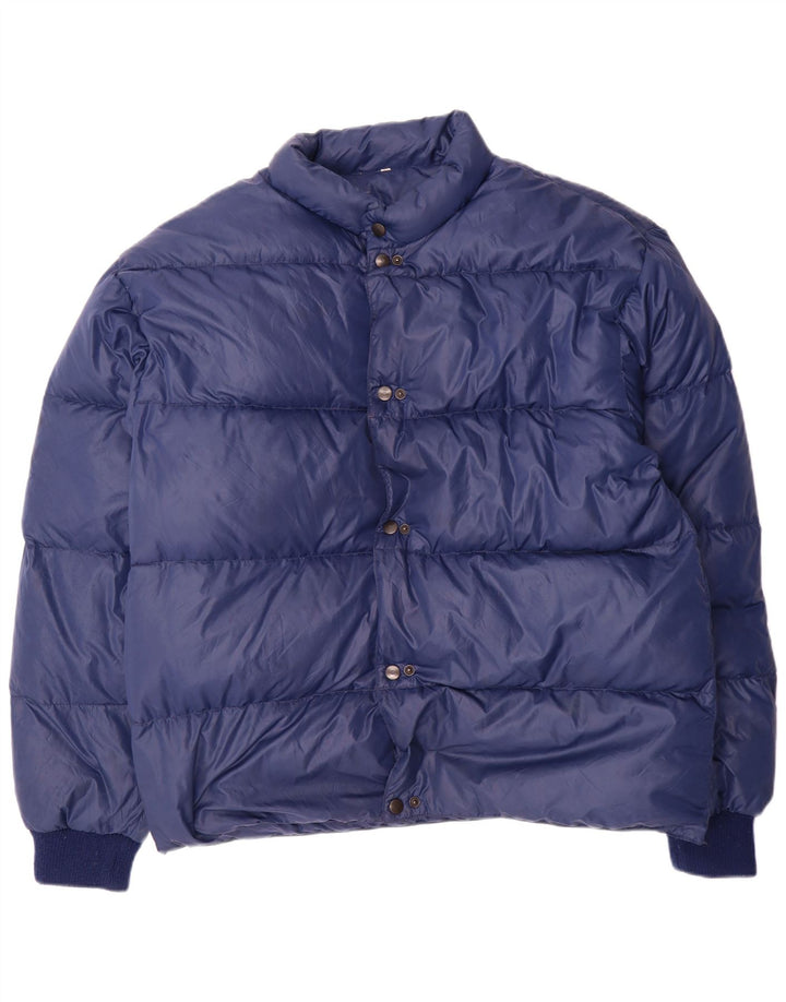 Jaqueta acolchoada masculina Ball On UK 40 grande poliamida azul marinho