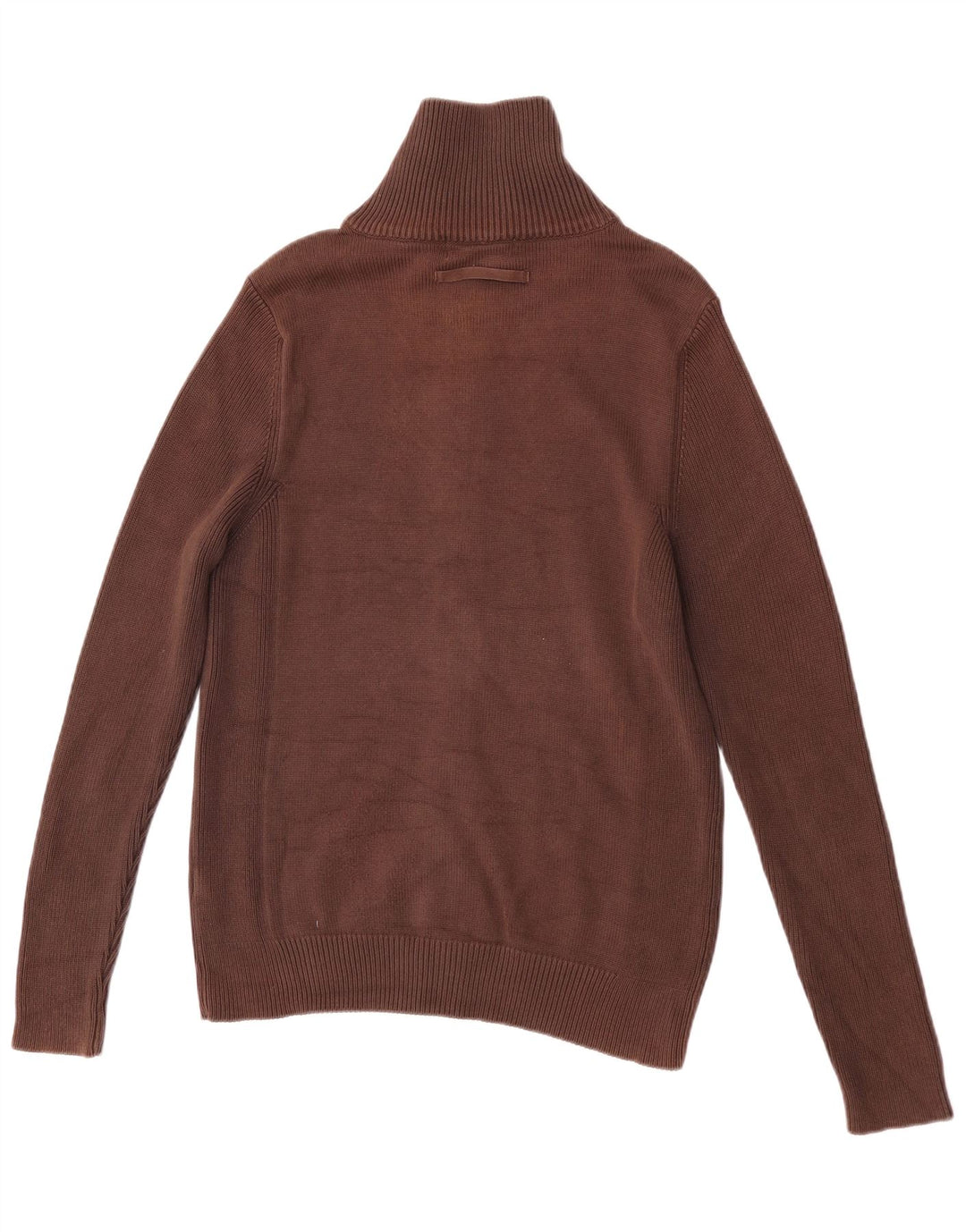 Suéter cardigã masculino Zara grande algodão marrom