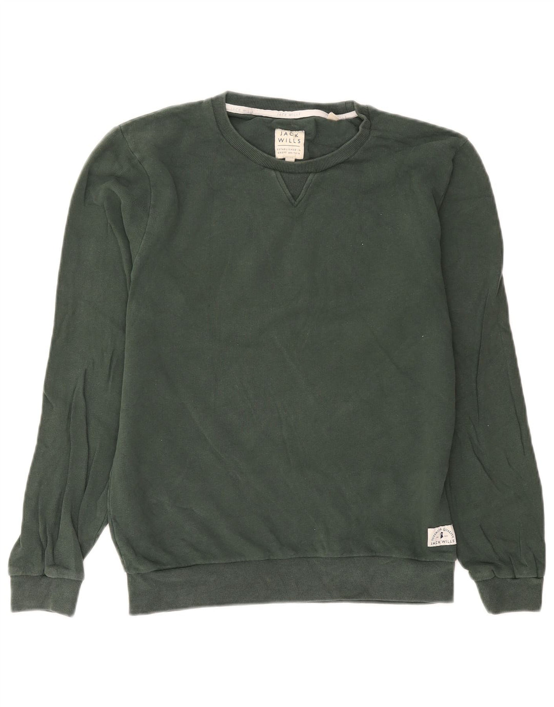 Jack Wills moletom masculino jumper pequeno algodão verde