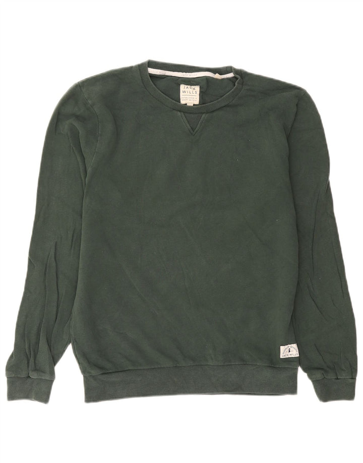 Jack Wills moletom masculino jumper pequeno algodão verde