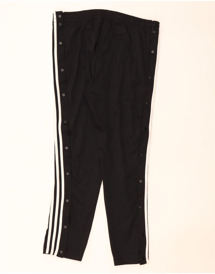 Calça de treino feminina Adidas UK 16/18 grande poliéster preto