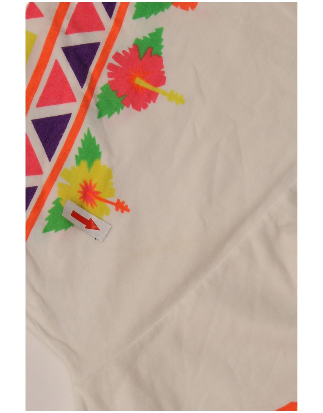 Camiseta gráfica masculina vintage top médio branco floral