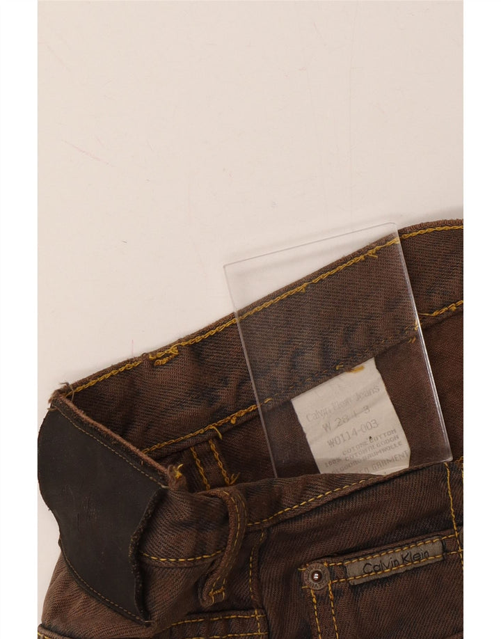 CALVIN KLEIN Womens Tapered Jeans W28 L27 Brown Cotton Vintage Calvin Klein and Second-Hand Calvin Klein from Messina Hembry 