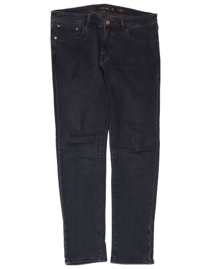 Massimo Dutti Mens Slim Jeans EU 40 Médio W31 L29 Azul Marinho Algodão