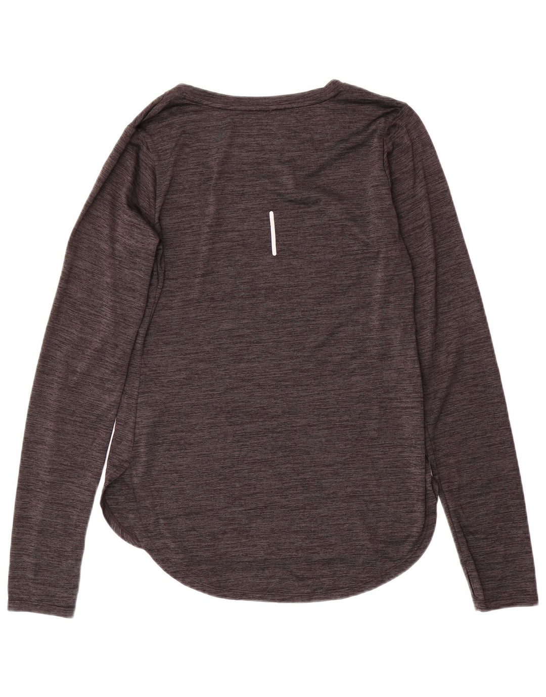 Top feminino REEBOK manga longa UK 10 poliéster manchado cinza pequeno