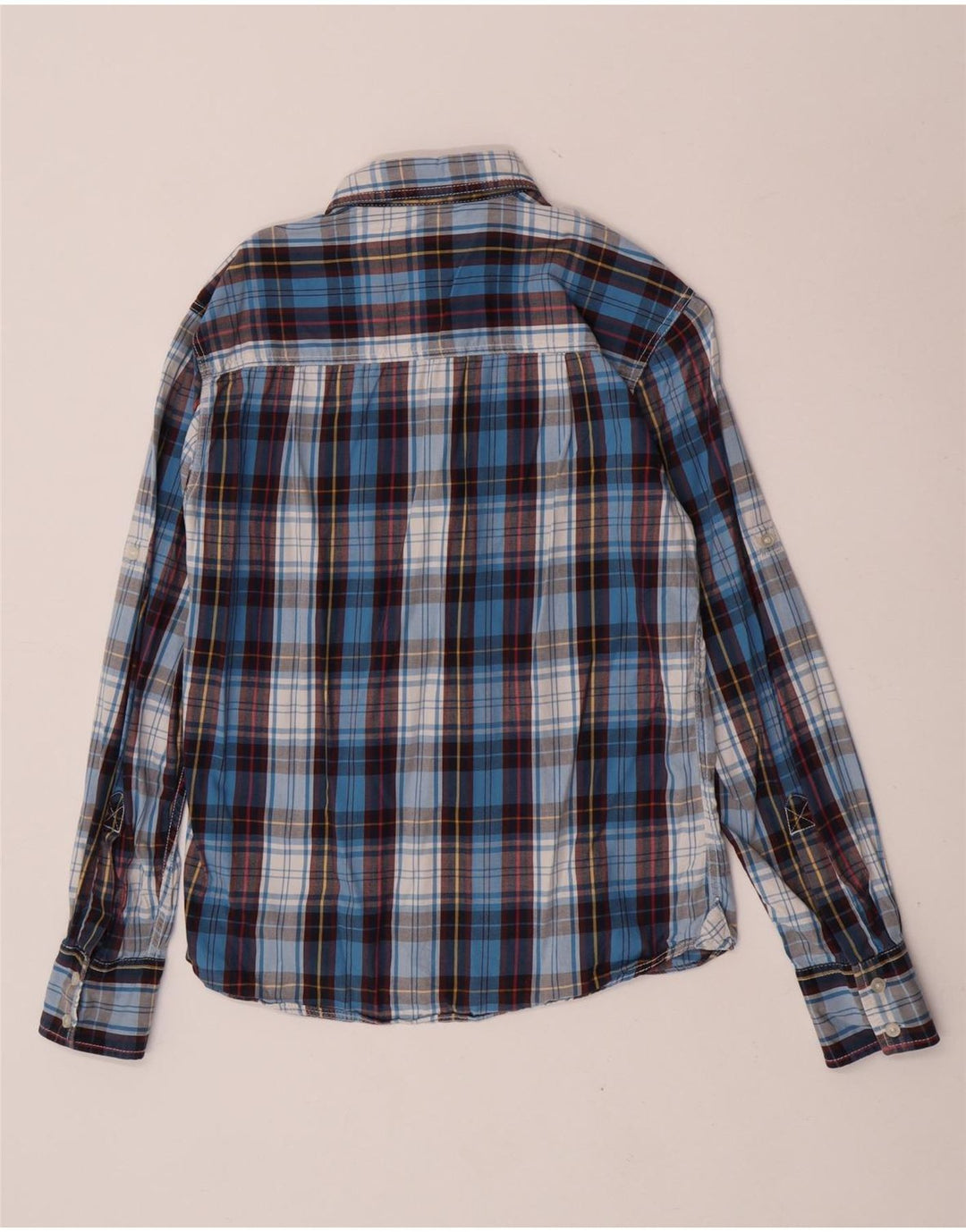 Camisa masculina de flanela Wrangler xadrez azul médio