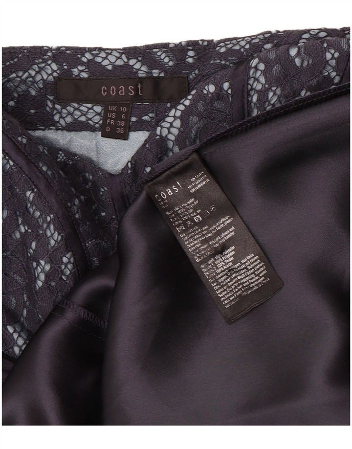 Vestido sem alças feminino Coast UK 10 pequeno poliéster roxo