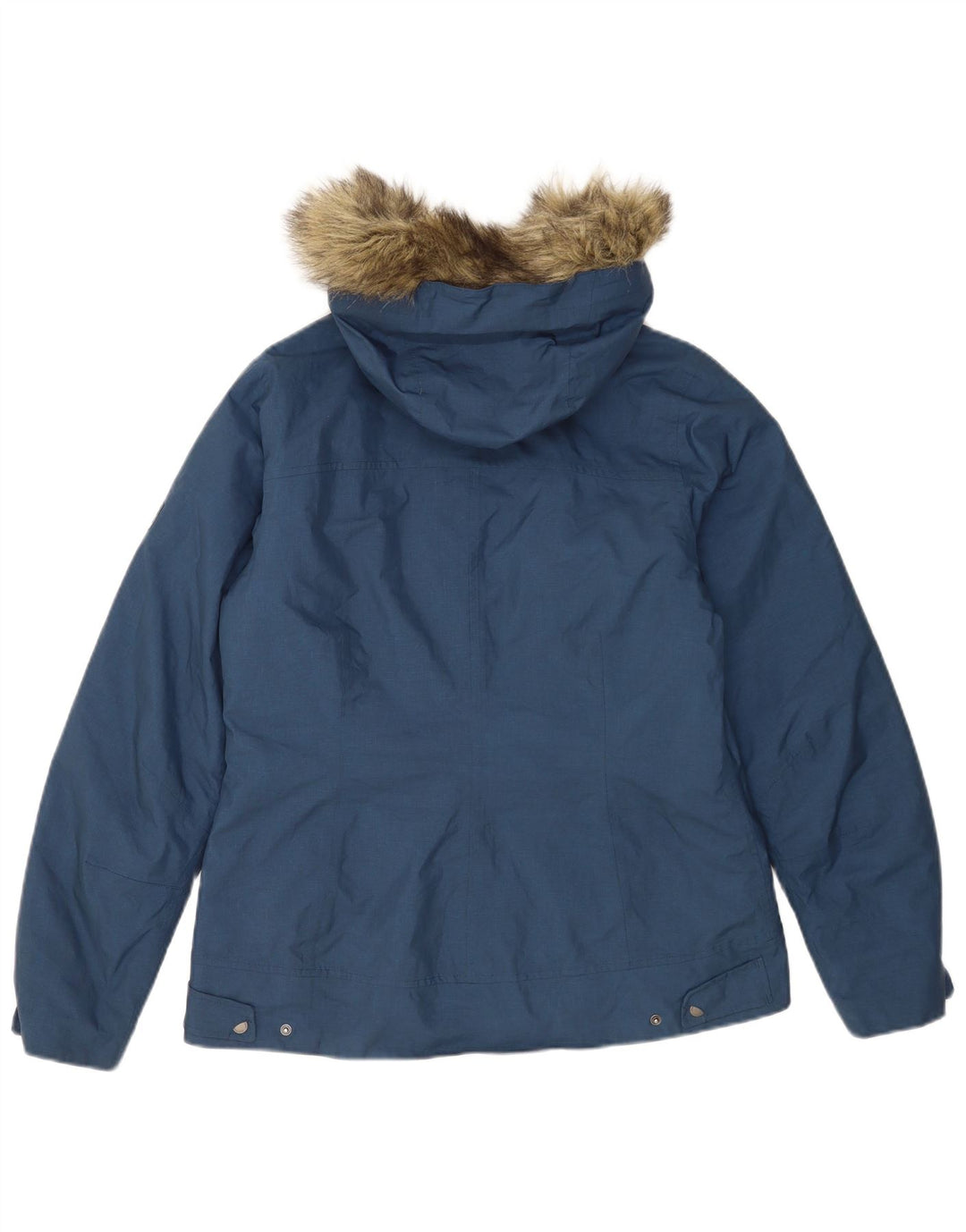 Jaqueta corta-vento feminina com capuz Jack Wills Reino Unido 12/14 azul marinho médio