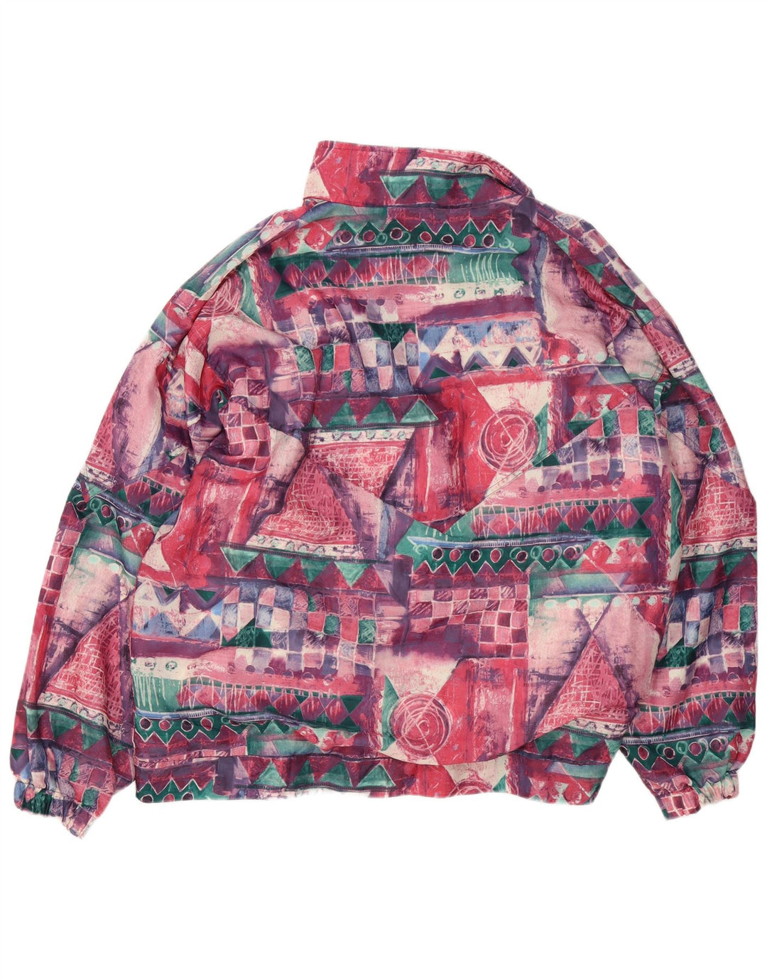 Jaqueta Tactel masculina de agasalho XL multicolorida patchwork poliamida retrô