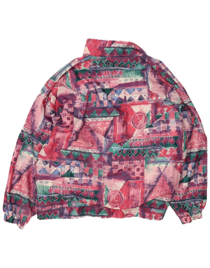 Jaqueta Tactel masculina de agasalho XL multicolorida patchwork poliamida retrô