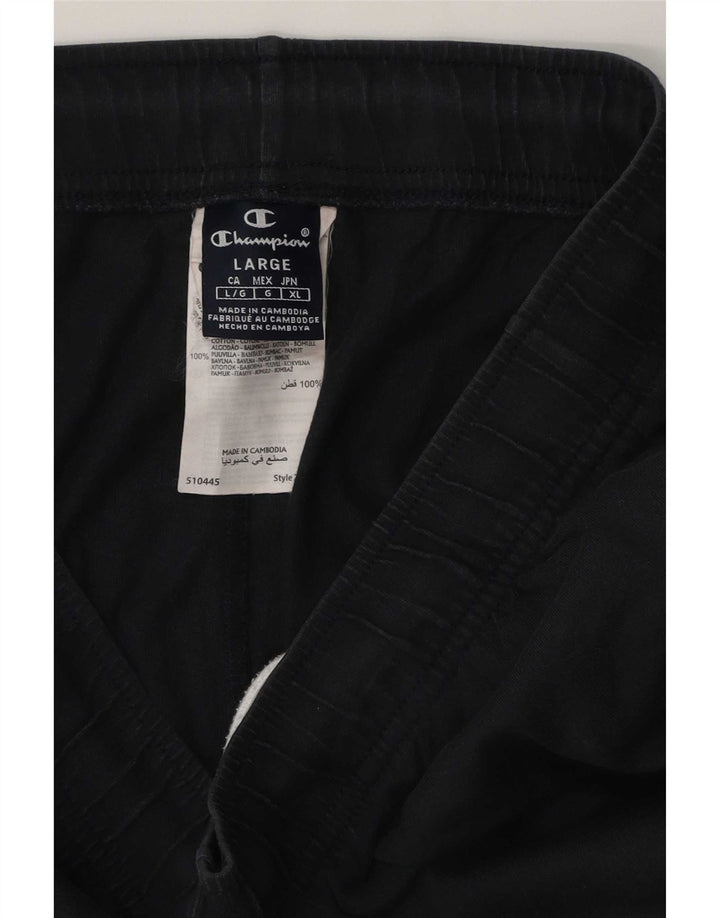 Shorts esportivos masculinos Champion grande algodão preto