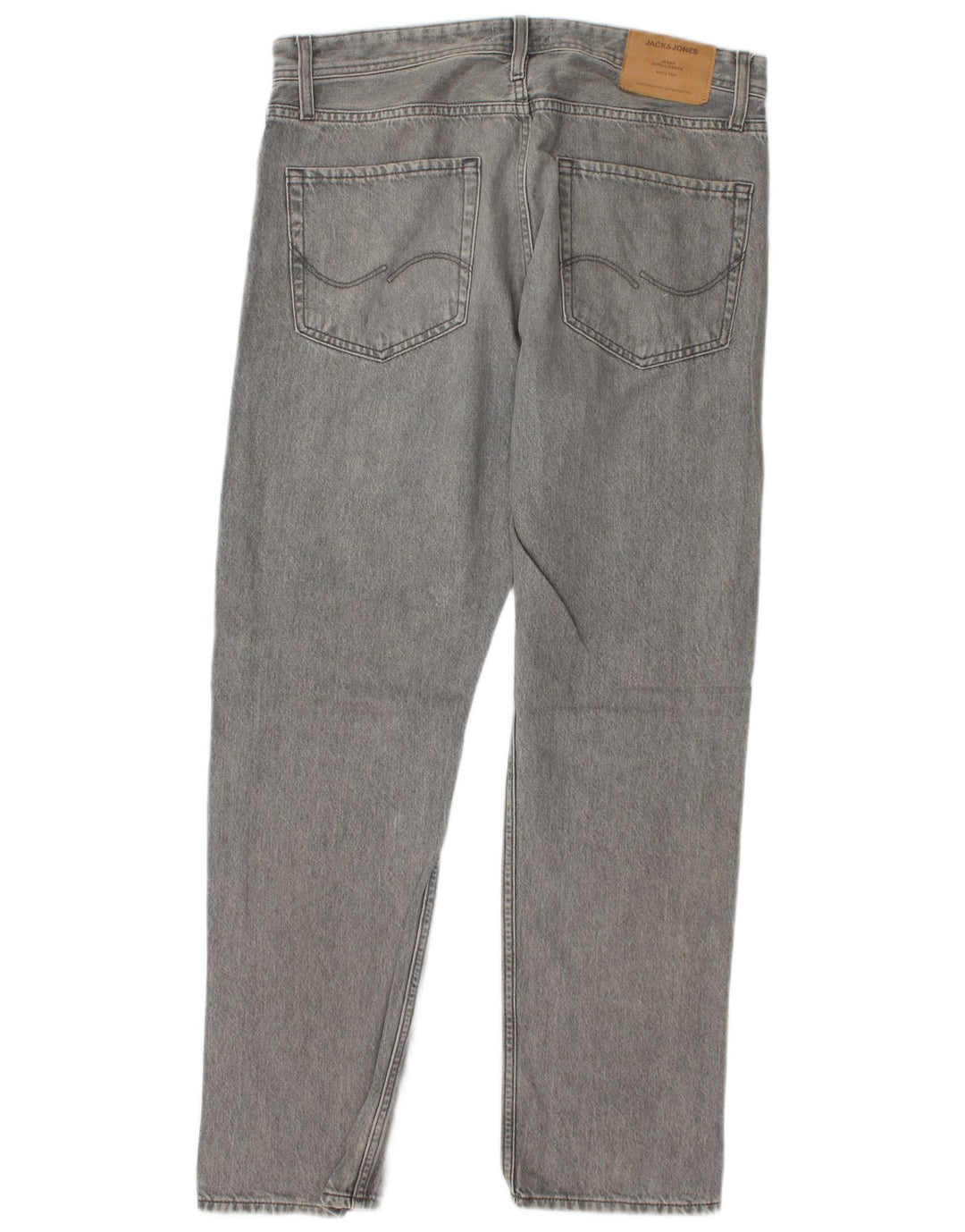 Jack & Jones Masculino GLENN Slim Jeans W32 L32 Cinza Algodão