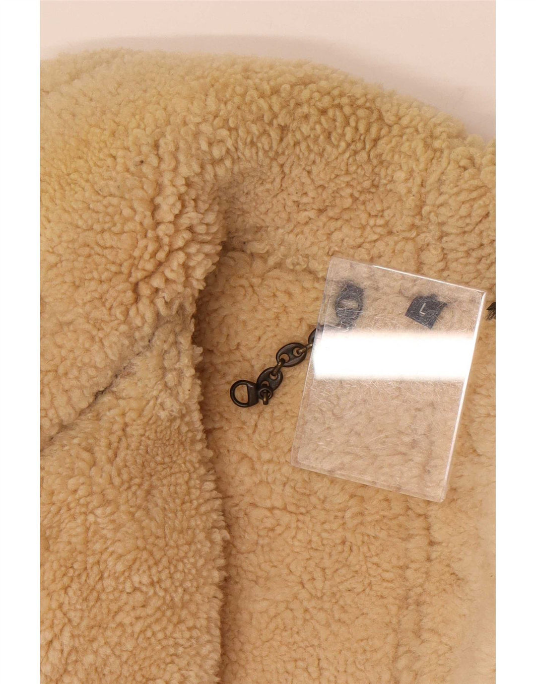 Jaqueta masculina Wallace Sacks Shearling UK 40 grande couro cinza