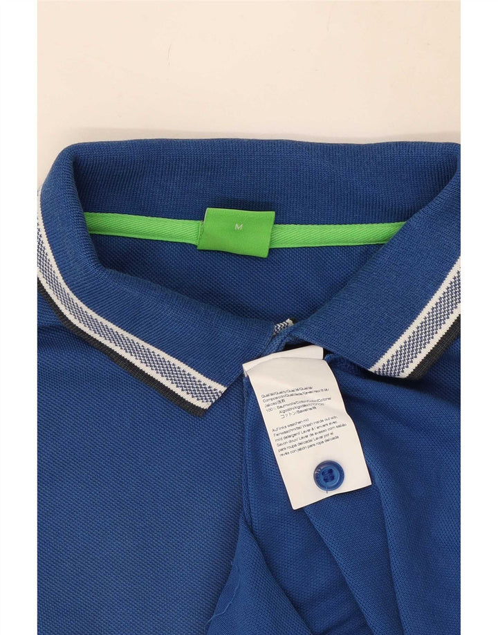 Camisa polo masculina Hugo Boss Regular Fit algodão azul médio