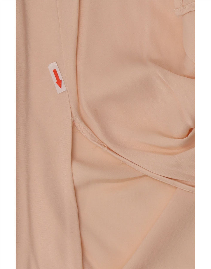 Saia maxi feminina Warehouse Reino Unido 12 médio W28 bege viscose
