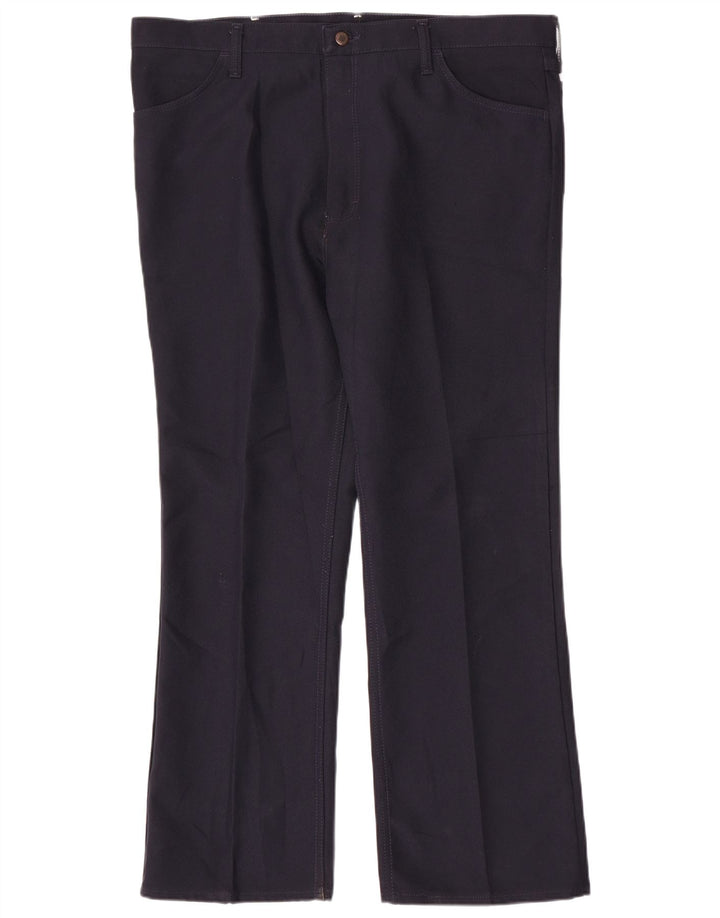Calça casual reta masculina WRANGLER W42 L30 poliéster azul marinho