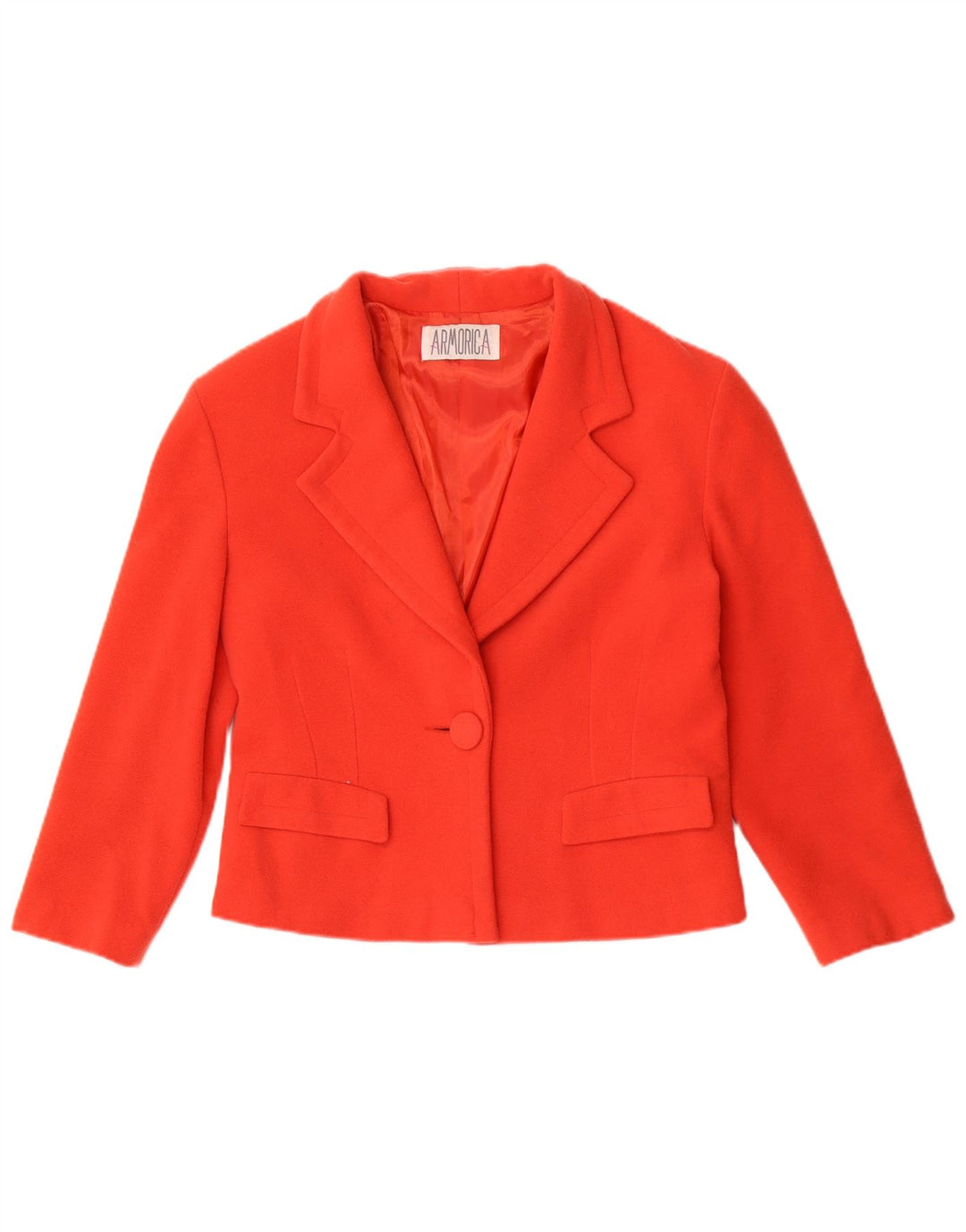 Jaqueta Blazer Feminina Armórica com 1 Botão IT 44 Lã Vermelha Média