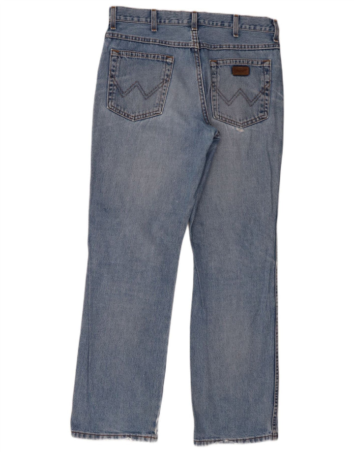 Wrangler masculino regular fit jeans reto W34 L32 algodão azul