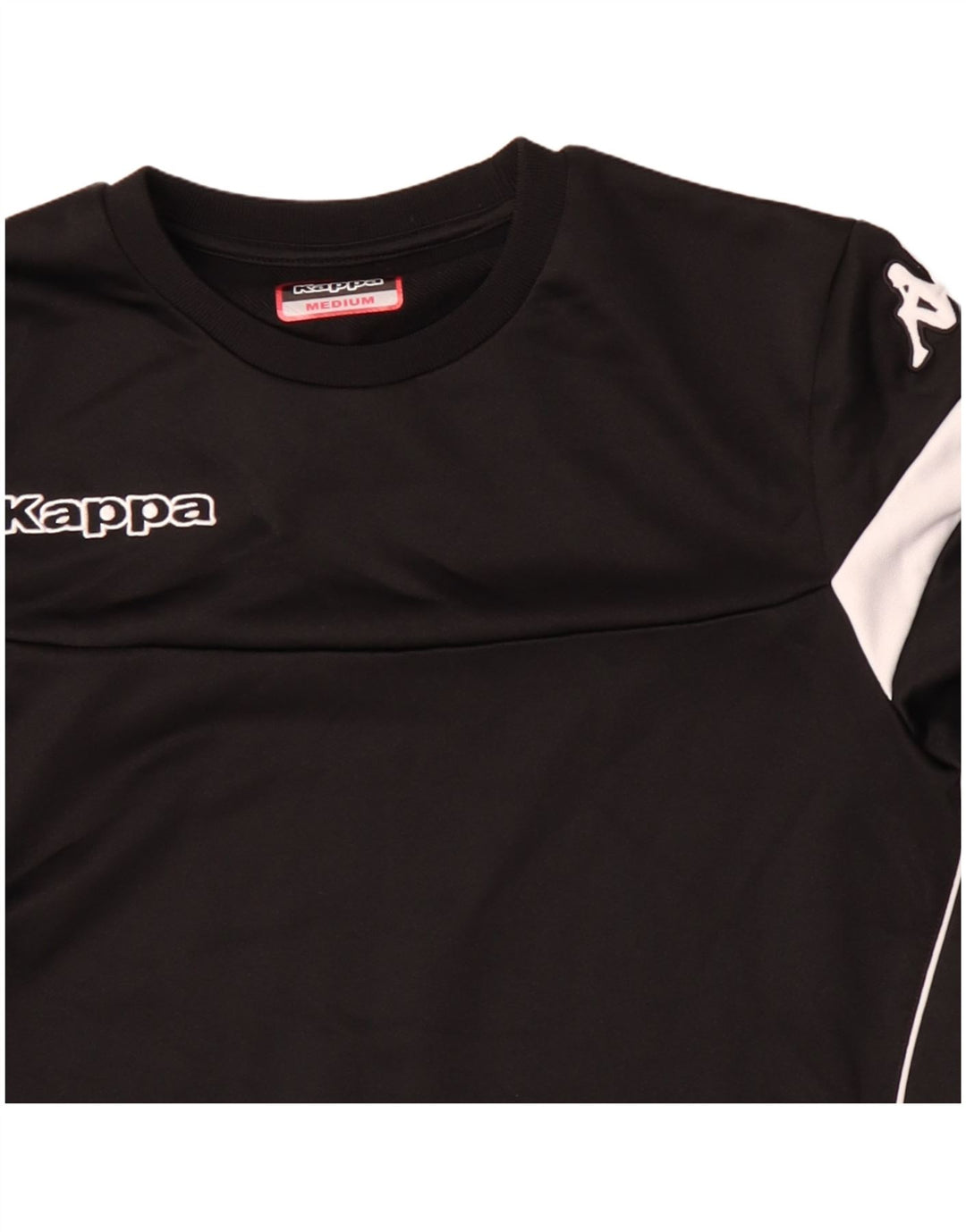 Kappa moletom gráfico masculino jumper médio preto colorblock poliéster