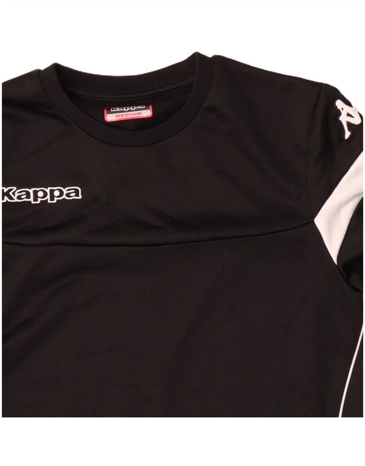Kappa moletom gráfico masculino jumper médio preto colorblock poliéster