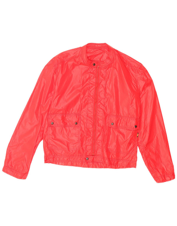 Jaqueta bomber vintage feminina UK 18 XL vermelha