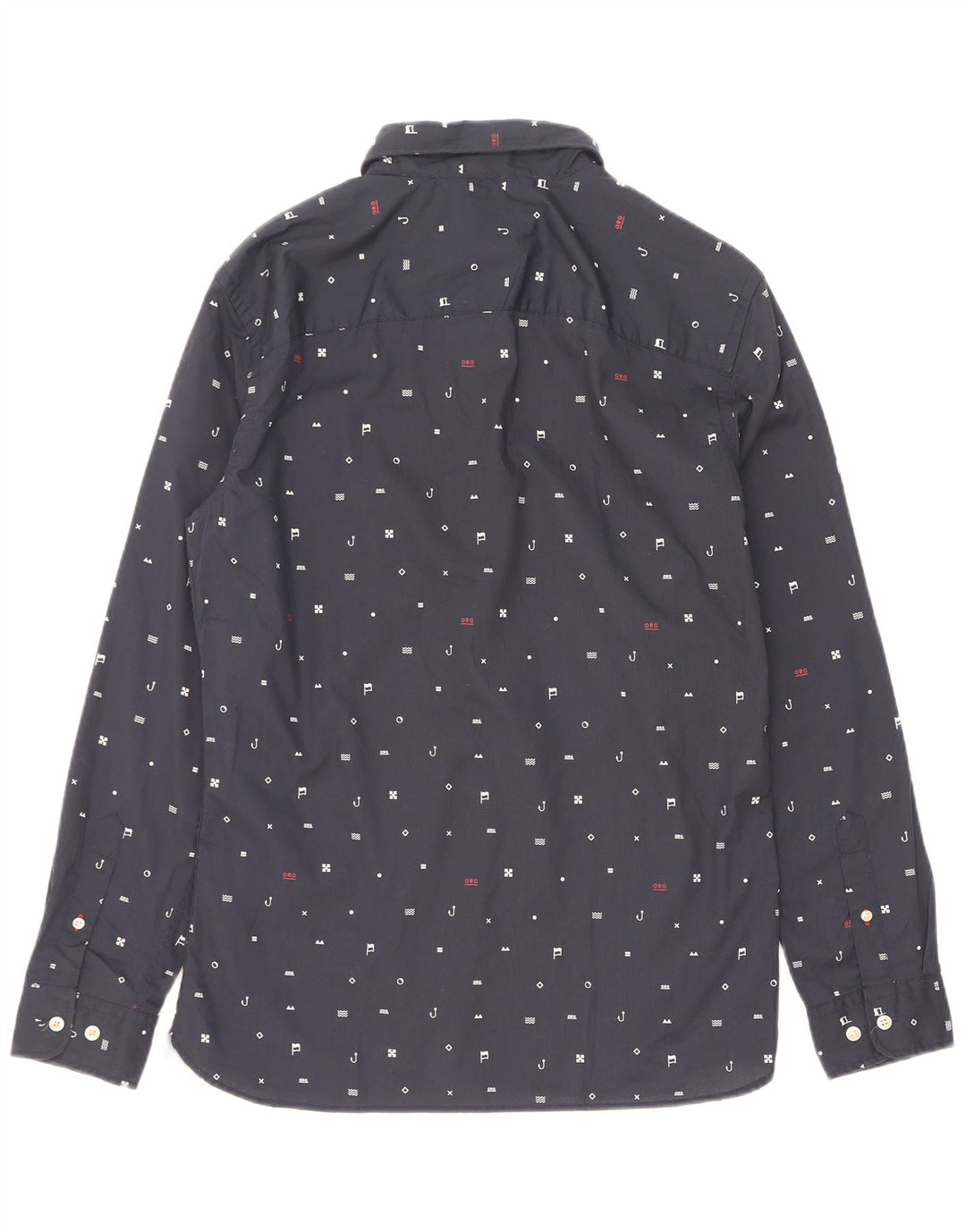 Camisa masculina Jack & Jones com estampa abstrata de poliéster azul marinho médio