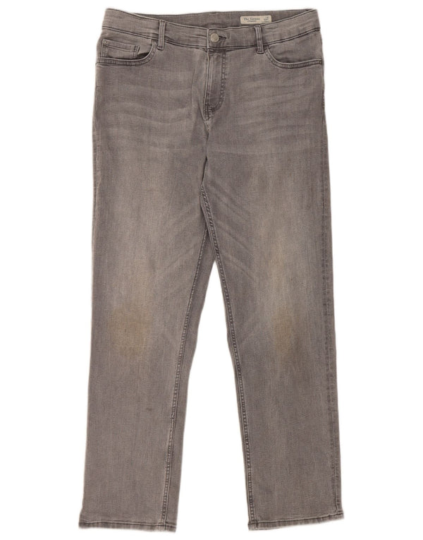 Marks & Spencer Feminino The Sienna Straight Jeans Reino Unido 14 Médio W32 L28 Cinza