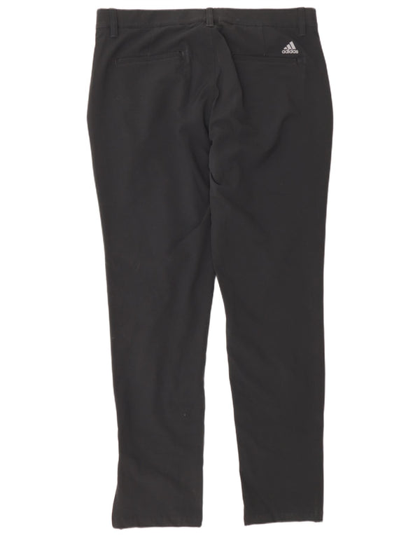 Adidas Mens Slim Chino Calças W34 L32 Poliéster Preto