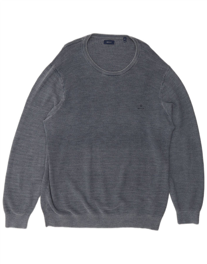Suéter masculino GANT com gola redonda 3XL algodão azul