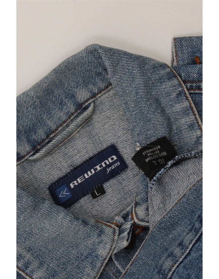 Jaqueta jeans masculina Rewino Reino Unido 40 grande algodão azul