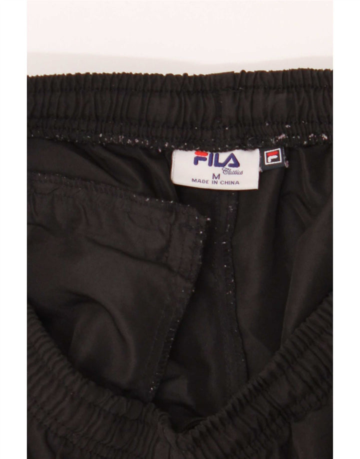 Shorts de banho masculino Fila médio preto poliéster