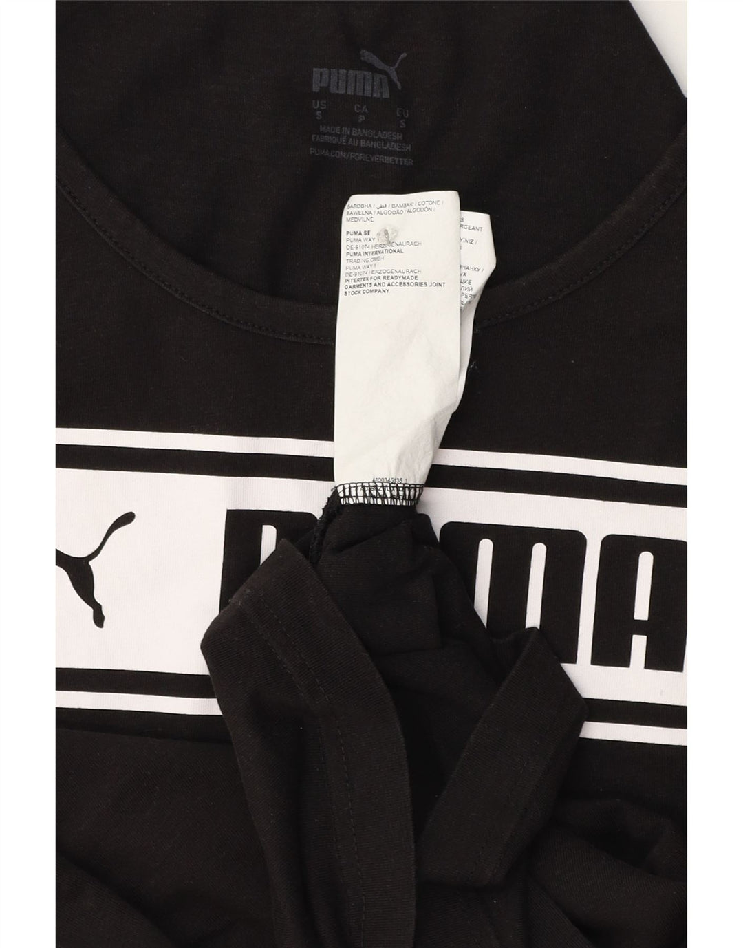 Puma Mens Graphic Vest Top Pequeno Algodão Preto