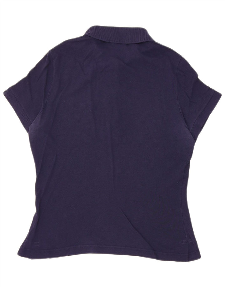 Camisa polo feminina Lacoste tamanho 42 grande azul marinho