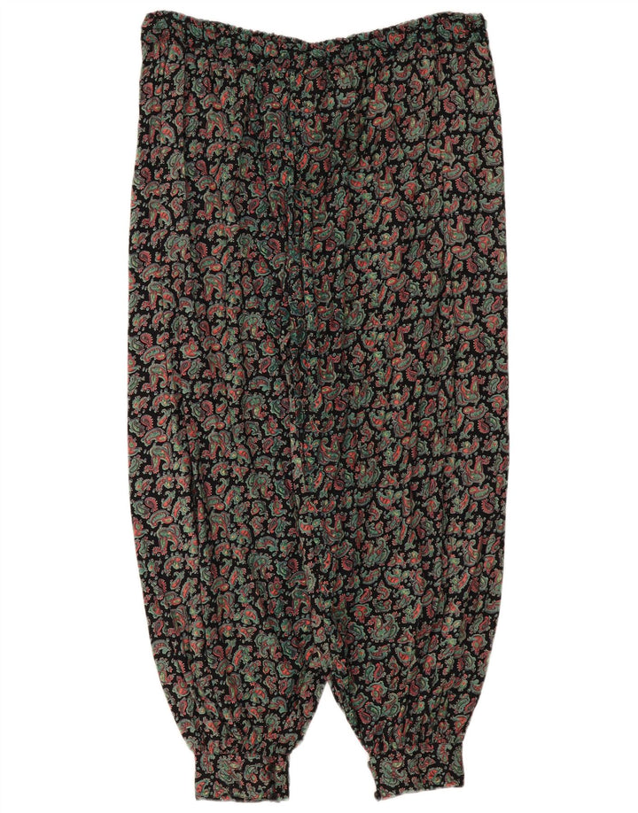 Calça Harém Feminina Vintage Tamanho Único W36 L28 Paisley Multicolorido