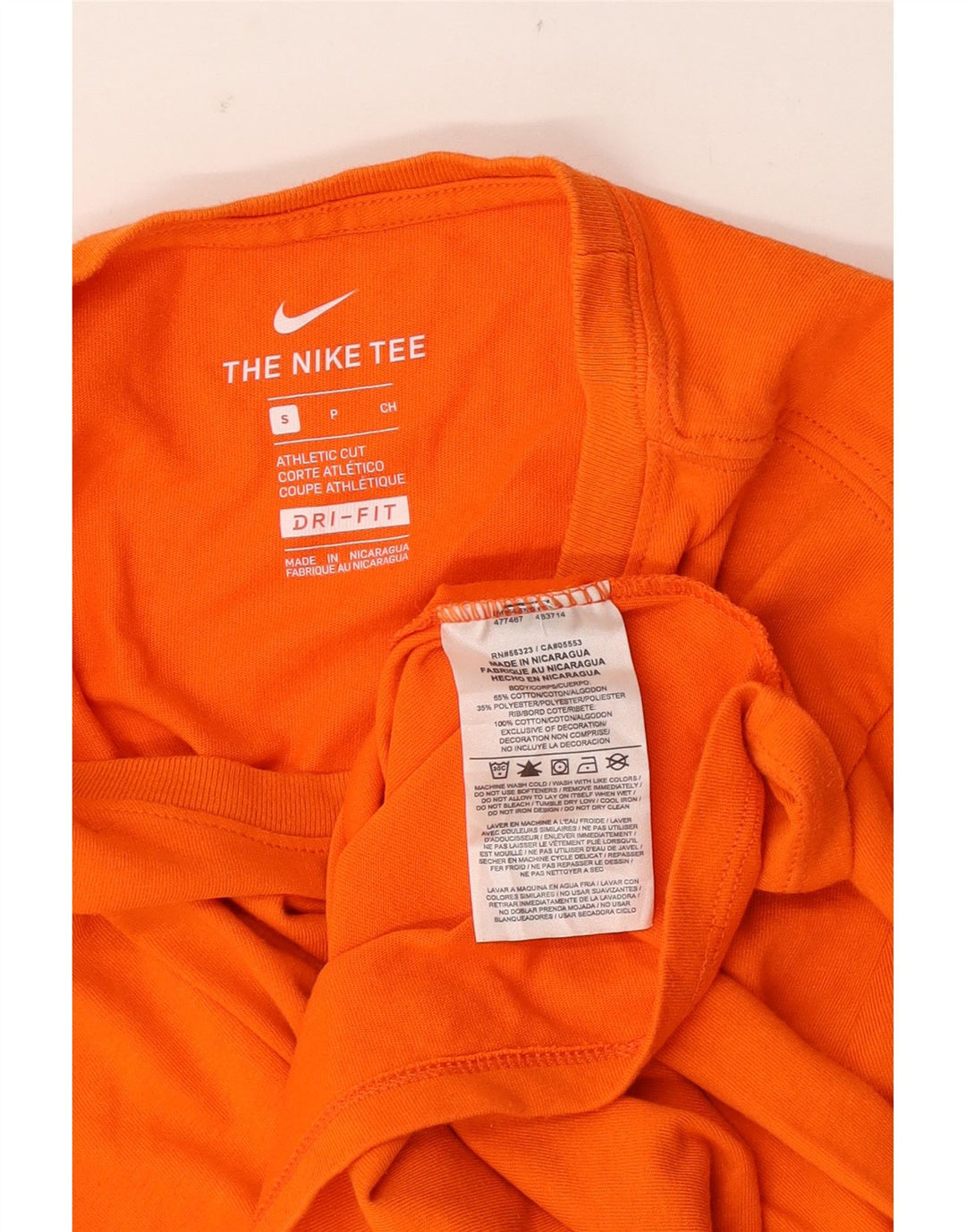 Camiseta masculina Nike Athletic Cut Top pequeno algodão laranja
