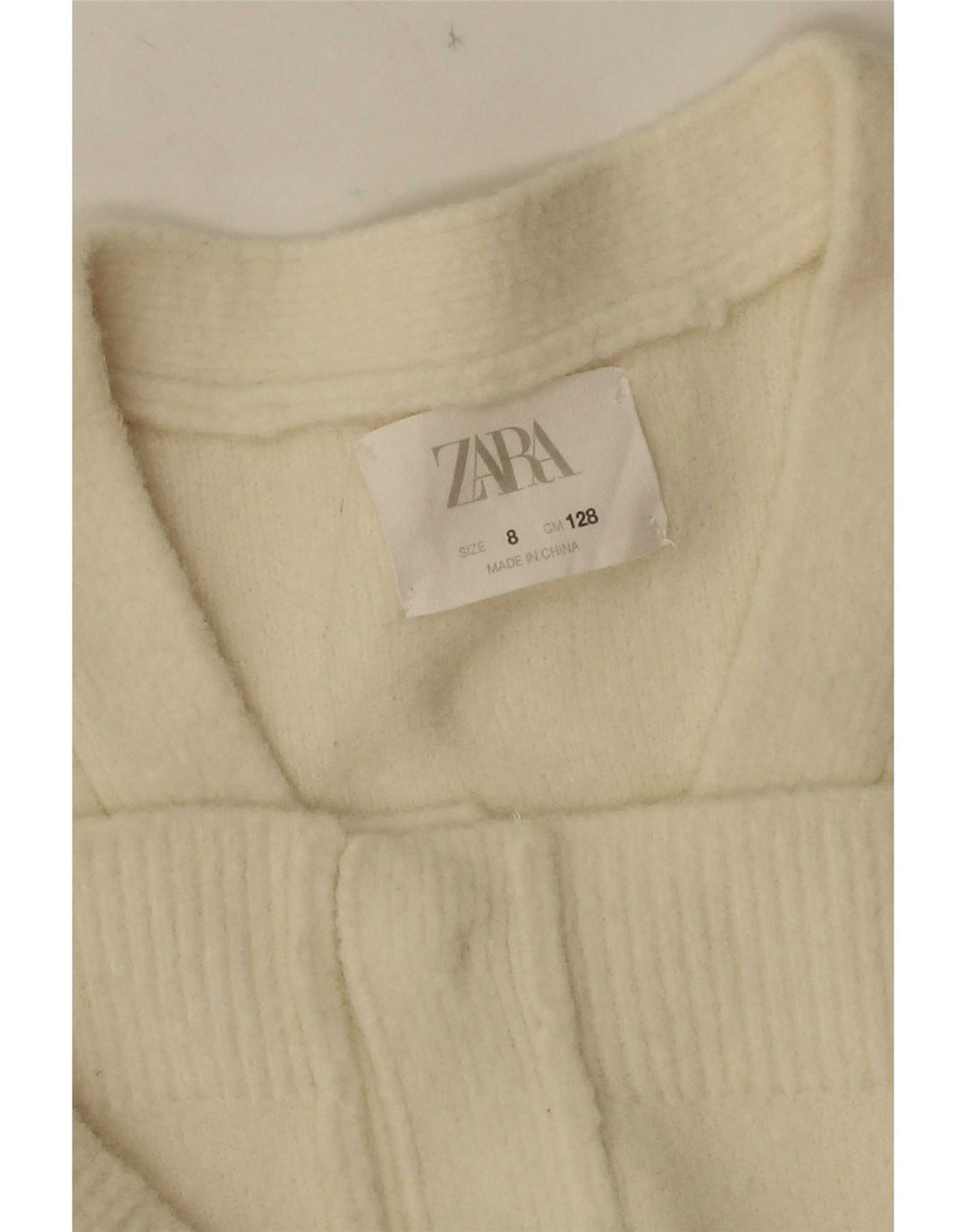 Suéter cardigã feminino Zara 7-8 anos branco