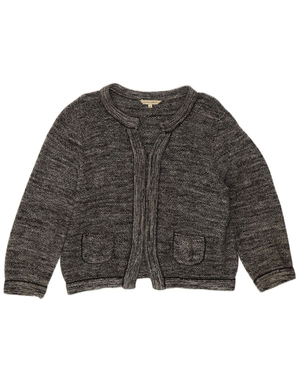 Laura Ashley Womens Open Bolero Jumper Reino Unido 12 Médio Algodão Cinza