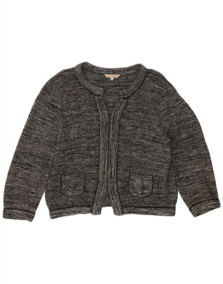 Laura Ashley Womens Open Bolero Jumper Reino Unido 12 Médio Algodão Cinza