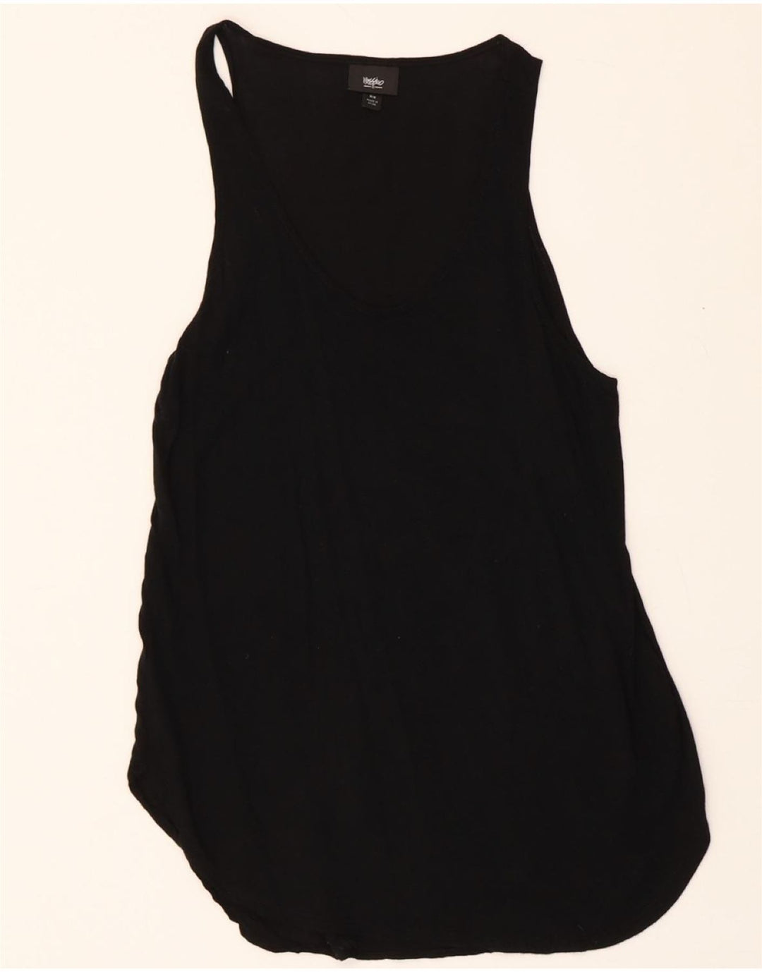 MOSSIMO Womens Vest Top UK 12 Medium Black Rayon Vintage Mossimo and Second-Hand Mossimo from Messina Hembry 