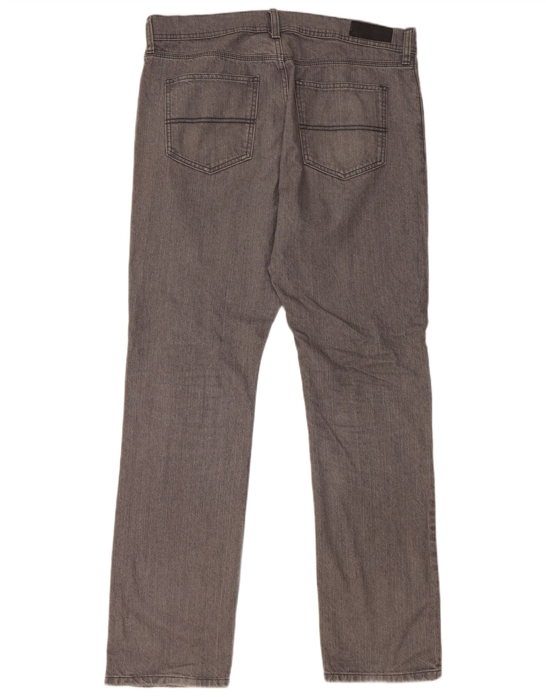 Calça jeans reta regular feminina Marks & Spencer W36 L33 algodão cinza
