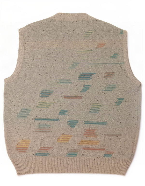 Regata masculina Kruger Vest EU 56 XL algodão geométrico cinza