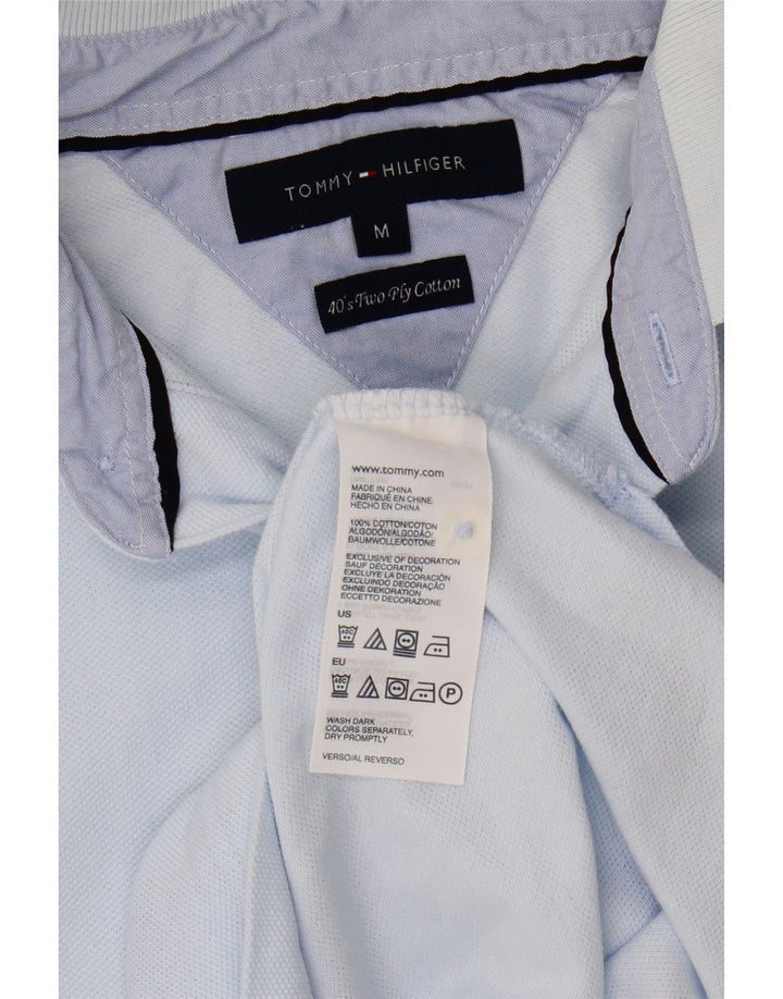 Camisa polo masculina Tommy Hilfiger algodão azul médio