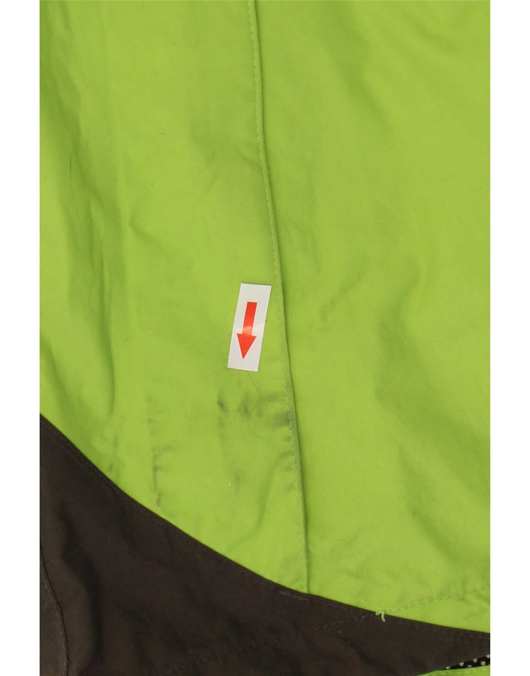 Jaqueta de chuva feminina com capuz Jack Wolfskin Reino Unido 12/14 bloco colorido verde médio