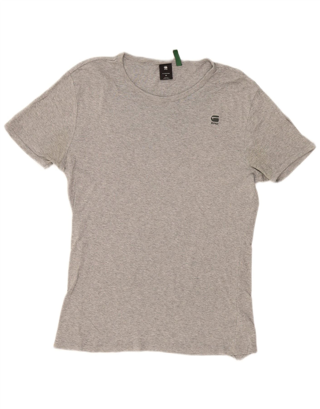 Camiseta masculina G-Star Top algodão manchado cinza médio