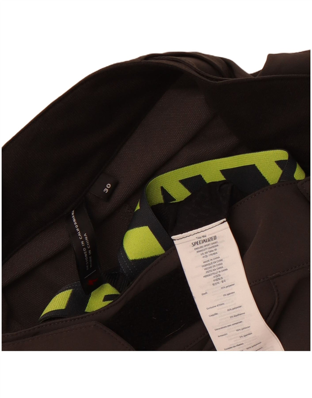 Shorts cargo de ciclismo masculino SPECIALIZED W30 poliéster marrom médio