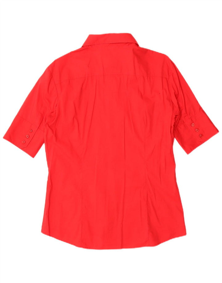 Camisa feminina de manga curta Benetton UK 16 grande vermelha