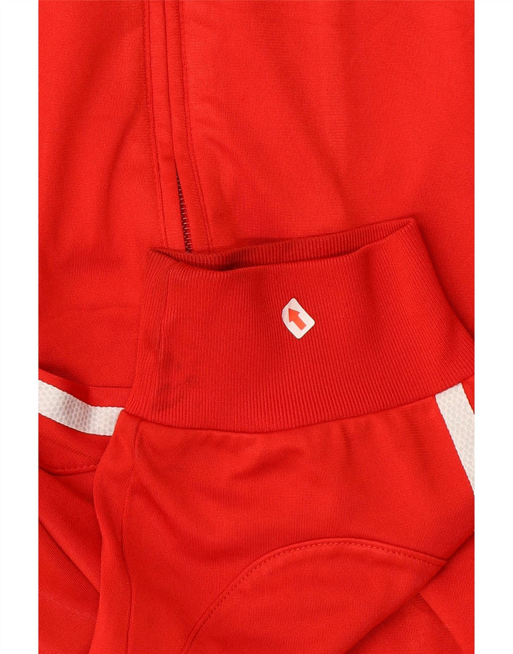 Adidas Mens Treino Top Jaqueta Grande Poliéster Colorblock Vermelho