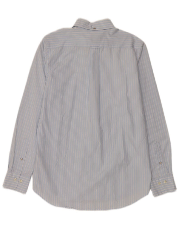 Camisa masculina Gant Regular Fit tamanho 37/38 15 algodão listrado azul pequeno