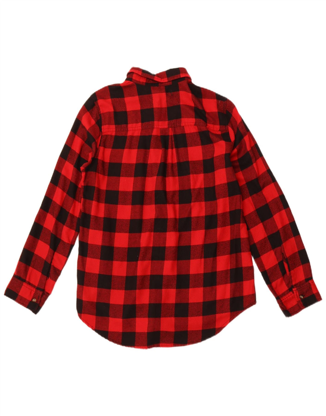 HOLLISTER Camisa feminina de flanela Boyfriend Fit Reino Unido 14 Médio Vermelho Gingham